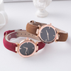 Bracelet en cuir dames robe en cristal femmes montre à quartz