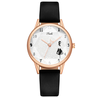 Bracelet en cuir de mode petite fille modèle style décontracté femmes montre montre à quartz