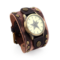 Bracelet en cuir de vachette multi-couches vintage décontracté