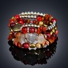 Bracelet en pierre concassée bohémienne multi-couches avec perles Bracelet en cristal de couleur mélange Bracelet pour f