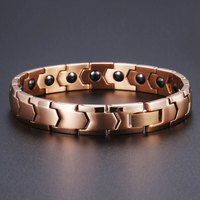 Bracelet magnétique géométrique poli en acier au titane simple et décontracté de 1 pièce