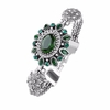 Bracelet manchette vintage strass ovale goutte deau plaqué or bracelet bijoux ethniques pour les femmes