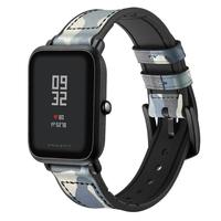 Bracelet montre en cuir de silicone de modèle de camouflage Bande pour montre intelligente Xiaomi Amazfit Bip