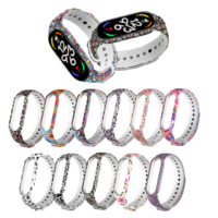 Bracelet de remplacement de montre intelligente TPE à impression peinte personnalisée pour Xiaomi Mi Bande 7