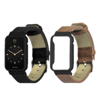 Bracelet de remplacement en cuir véritable rétro montre intelligente Bande housse de montre pour Xiaomi Mi Bande 7 Pro