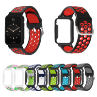 Bracelet de remplacement en Silicone stomatique bicolore montre intelligente Bande housse de montre pour Xiaomi Mi Bande
