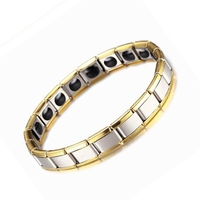 Bracelets en acier inoxydable de forme géométrique daimant de luxe à la mode