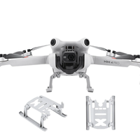 BRDRC Foldable Extended Heighten 25mm Landing Gear Skid Legs Protector Support for DJI Mini 4 PRO RC Drone Quadcopter