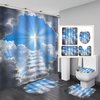 Break Through the Clouds Redemption Imperméable Salle De Bains Rideau De Douche Toilette Tapis Tapis Tapis De Sol Antidé
