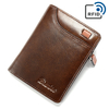 BRENICE RFID Casual Business avec porte-cartes multi-poches Porte-monnaie court en cuir huilé