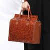Brenice Sac à main floral en relief pour femme Grand sac à bandoulière vintage Capavcity