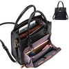 Brenice Sac à main multifonctionnel solide pour femme Sac à bandoulière de travail Sac polyvalent à poches multiples