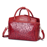 Brenice Femmes sac à main en relief Vintage Floral sac à bandoulière épaule chinoise