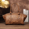 Brenice Femmes Vintage Floral fourre-tout sac à main sac à bandoulière Business Crossbody