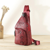 Brenice Sac à bandoulière à bandoulière en cuir fausse cuir vintage pour femme