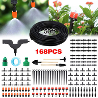 Bricolage 50ft 20 Set dirrigation goutte à goutte Arrosage du kit doutils dirrigation de fleurs Pot de fl