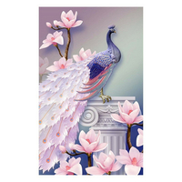 Bricolage 5D diamant peinture Magnolia paon Art artisanat broderie point Kit à la main décorations murales cadeaux pour
