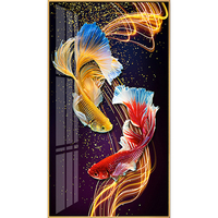 Bricolage 5D diamant peinture poisson rouge diamant broderie point de croix forage complet cadeau de noël maison bureau