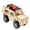 Bricolage bois voiture électrique assemblé scientifique peint couleur exercice expérience pratique de capacité enfants é