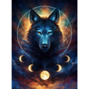 Bricolage diamant peinture Animal loup 5D plein diamant Art artisanat Kit décorations murales à la main cadeaux pour enf