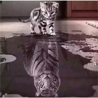 Bricolage diamant peinture chat tigre animaux suspendus photos à la main décorations murales cadeaux dessin pour enfants