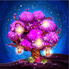 Bricolage diamant peinture violet arbre à la main diamant broderie point de croix pleine perceuse cadeau de noël décorat