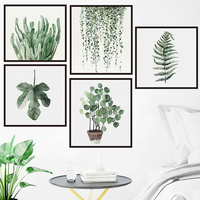 Bricolage feuilles vertes fond Stickers muraux autocollant amovible autocollant pour la maison chambre cuisine balcon dé