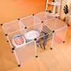 Bricolage grand chat Villa maison lit pour animaux de compagnie Cage pour animaux de compagnie clôture en fil blanc chie