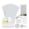 Bricolage Kit de feuille de plastique thermorétractable Shrinky Art papier trou perforateur porte-clés crayons matériaux