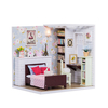 Bricolage Mini maison de poupée princesse filles maison meubles en bois Kit à la main Miniature maison créative assembla
