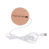 Bricolage résine bois LED veilleuse USB charge Art ornement en bois veilleuse Base support artisanat bureau décoration f