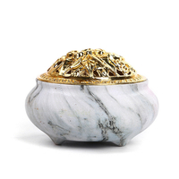 Brûleur dencens antique cône porte-encensoir en bois de santal bouddhiste Yoga Relax Decor