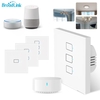 BroadLink TC3 Smart Light Touch Switch EU/UK/US Standard 1/2/3 Gang avec commande bidirectionnelle/télécommande APP/fonc