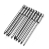 Broche 9pcs 100mm Tournevis Long à Tête Croix et à Tige Hexagonale Magnétique