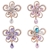 Broche fleur de cristal élégant Colorful Accessoires de vêtements de foulard bijoux pour elle