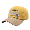 Broderie extérieure personnalisée bordure en denim lavé casquette de baseball chapeau pare-soleil
