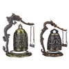 Bronze Cloche Sculpté Dragon Bouddhiste Horloge Bronze Chinois Bonne Chance Cloche Bureau Décorations