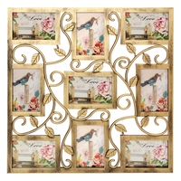 Bronze Floral Tenture Murale Collage Cadres Photo Image Affichage Décor Cadeau 6X4inch