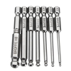 Brope 7pcs 2 / 2.5 / 3/4/5/6 / 8mm 65mm Billes de tournevis à bille magnétique 1/4 de pouce Hex Shank