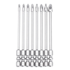 BROPPE 10 pièces 100mm Longueur embout de tournevis Phillips à impact embout de tournevis croisé à couple élevé S2 embou