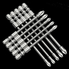 BROPPE 10 pièces 75mm embout croisé avec perceuse électrique magnétique tournevis électrique tournevis tête vent lot par