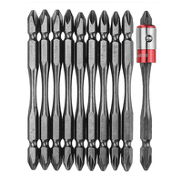 BROPPE 11 pièces 100mm PH2 S2 Jeu dembouts de tournevis électrique magnétique à Double tête en acier allié avec ann