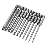 Broppe 11 pièces T6-T40 75mm embouts de tournevis Torx magnétique 1/4 pouce à tige hexagonale