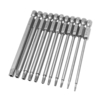 Broppe 11pcs T6-T40 100mm Bouton de Tournevis Magnétique Torx 1/4 pouce Tige Hexagonale