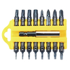 BROPPE 17Pcs 1/4 Hex Shank Screwdriver Bits Set Torx Phillips Buse à tournevis électrique avec support