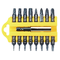 BROPPE 17Pcs 1/4 Hex Shank Screwdriver Bits Set Torx Phillips Buse à tournevis électrique avec support