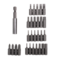 BROPPE 29 pièces S2 jeu dembouts de tournevis Phillips à fente Torx embouts de tournevis hexagonaux avec tige d&39