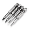 Broppe 4pcs 50mm Δ1.8-Δ2.7 Embouts de tournevis triangulaires magnétiques à tige hexagonale de 1/4 pouce