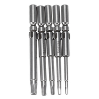 BROPPE 5Pcs 801 H1.5-H4 Boutons à tournevis électriques Hexagon Set 5mm Buse à vis ronde Bits