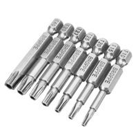 Broppe 7pcs 50mm Longueur embouts de tournevis magnétiques étoiles T10-T40 1/4 jeu de tournevis à tige hexagonale